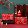 6 Pcs Silk Red Envelopes Chinese Card Envelope for Good Luck Wealth