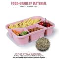 4 Packs Bpa-free Meal Prep Plastic Lunch Containers Multicolor