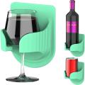 Shower Drink Holder,wine Glass/beer/can/bottle/beverage Holder Green