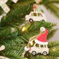 12pcs Wood Christmas Tree Pendant Hanging Ornament Home Decor, C