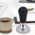 2 Pack 57.5mm Aluminum Coffee Tamper with Handle for Coffee (black)