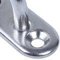 4pcs 5mm 304 Stainless Steel Oblong Pad Eye Plate Staple Ring Hook