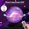 Moon Lamp, Rotating Moon Light , Remote & Touch Control