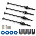 4pcs Steel Front and Rear Drive Shaft Cvd for 1/10 Traxxas Rc Car,1