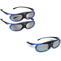 2pcs Active Shutter Eyewear Dlp-link 3d Glasses Usb Rechargeable