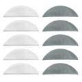 10pcs Cleaning Mop Cloth Gray and White Washable Cloth for Lydsto R1
