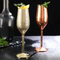 Stainless Steel Champagne Goblet Whiskey Cup,gold + Copper,2 Pack