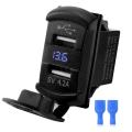 Dual Usb Rocker Switch Led Digital Voltmeter for Fast Charging