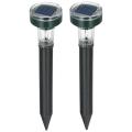 2pcs Solar Powered Sound W-ave Repeller Outdoor Control Lawn Lamp