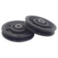 8 Pcs 90mm Pulley Rollers Nylon Bearing Pulleys Gym Equipment Parts