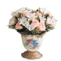 Rose Lily Artificial Silk Flowers for Bride Bouquet Home White