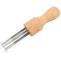 Diy Felting with Eight Needles Tool Tool with Solid Wood Handle