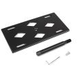 Front Bumper Tow Hook License Plate Mount Bracket Holder, Black