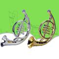 French Horn 4 Colored Keys Musical Toy Props for Children Toy Gold