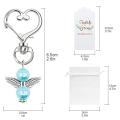 40 Sets Pearl Angel with Heart-shape Set, Include Angel Keychains
