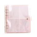 6 Holes Loose-ring Binder with 200, 5 Inch Photos Album, Pink