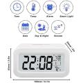 Rechargeable Alarm Clocks,digital Alarm Clocks,12/24hours Date White