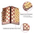 3 In 1 Wooden Chess and Checkers Set 15 Inches Chess Set