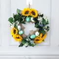 40cm Easter Wreath Easter Eggs Decoration Artificial Sunflower