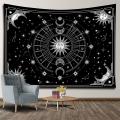 Sun and Moon Stars Space Tapestry for Bedroom Decor 51.2 X 59.1 Inch