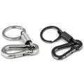 Sturdy Carabiner Key Chain Key Ring Polished Key Chain, Black