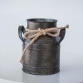 1pc Shabby Chic Metal Iron Decorative Vintage Rustic Vase Milk Can