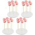 Acrylic Round Cake Stand 4 Pieces 7 Hole Lollipop Holder