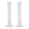 2x Height Of 17cm Graduated Cylinder 50ml Plastic