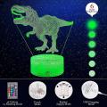 3d Night Light for Kids with Remote & Smart Press T Rex Bedside Lamp