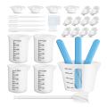 Epoxy Silicone Measuring Cups, Supplies 250 and 100ml Silicone Cups