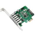 Pcie to Usb 2.0 Adapter Card, Pcie X1 to 6 Interface Usb2.0