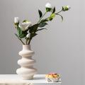 Nordic Ceramic Vase Beige Plant Pot Home Office Desktop Decoration