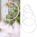 Metal Rings Hoops 15 Pieces Silver Rings for Dream Catcher,5 Sizes