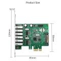 Pcie to Usb 2.0 Adapter Card, Pcie X1 to 6 Interface Usb2.0
