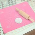 Silicone Non-stick Silicone Mat Rolling Dough Liner Pad Pink