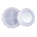 Crystal Epoxy Mirror Ashtray Silicone Mold 2pcs Large+small