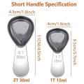 Stainless Steel Coffee Spoon Set, Short Handle Spoon Measuring Spoon