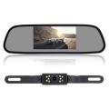 Car Plate Rear View Camera with 4.3 Inch Rearview Mirror Monitor Kit