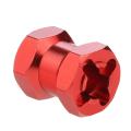 Metal 12mm Wheel Hex Hub for Axial Scx10 D90 Cc01 F350 1/10 Rc-red