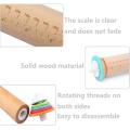 Adjustable Wood Rolling Pin with Removable Rings,dough Roller
