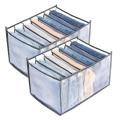 7 Grids Clothes Organizer 2pcs,for Closet,compartment Storage Box