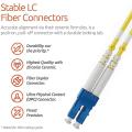 Lc to Lc Fiber Patch Cable 2m (6.56ft)-9/125um Os1 Lszh (5 Pack)