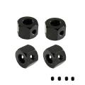 40pcs 5mm to 12mm Combiner Wheel Hub Hex Adapter for Wpl Rc Car,black
