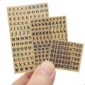 6 Sheets Small 0.12 Inch Alphabet Number Stickers Glitter (3mm)