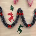 2m Bar Tops Ribbon Garland Christmas Tree Kitchen Ornaments-red