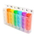 Portable Weekly 7 Day Push Button Pill Holder Travel Medicine Box