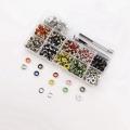 400pc 6mm 10 Colors Metal Eyelets Prong Snap Button Grommets Kit