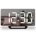 Digital Alarm Clock, Led Mirrored Large Display, with Dual Usb
