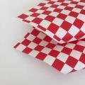 100 Pcs Checkered -lebensmittelverpackungs-papiere, Rot Und Weiss