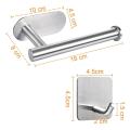 Toilet Paper Holder No Drilling Self-adhesive Stainless Steel Silver